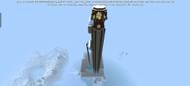 A tall pillager outpost above a mansion (Image via Mojang)
